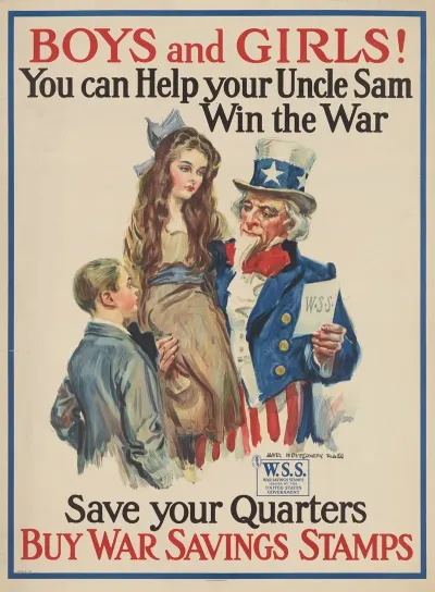 Boys And Girls You Can Help Your Uncle Sam Win The War