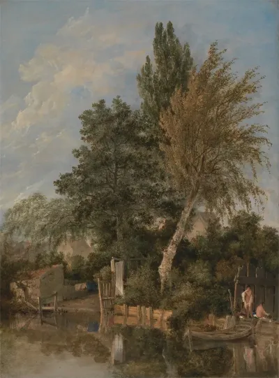 Boys Bathing On The River Wensum Norwich