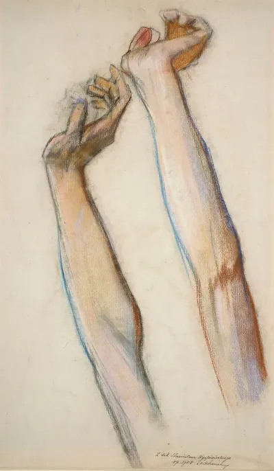 Boys Hands Study For A Figure Next To Polonia