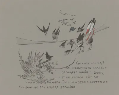 Boze Menigte Vogels Weigert Winterkoning Zijn Overwinning