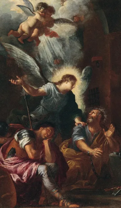 Bozzetto Fur Sta Maria Della Vittoria Milano 2 Befreiung Des Hl Petrus
