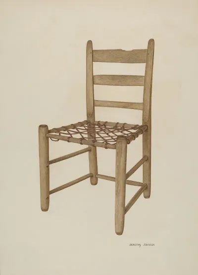 Braided Rawhide Bottom Chair