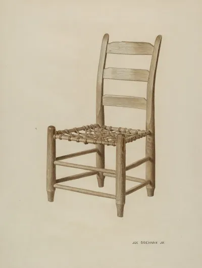 Braided Rawhide Bottomed Chair
