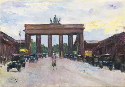Brandenburger Tor Vom Pariser Platz Aus Gesehen Berlin