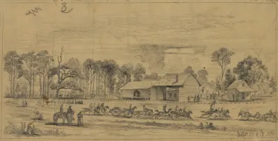 Brandy Station On The Orange And Alexandria R R Light Artillery Going To The Front