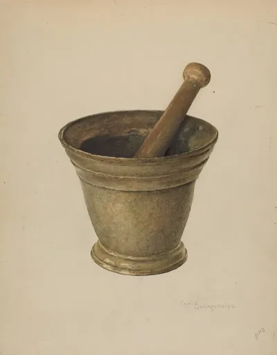 Brass Mortar And Pestle