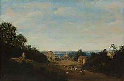 Brazilian Landscape With The Village Of Igaracu To The Left The Church Of Sts Cosmas And Damian