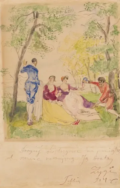 Breakfast On Grass Acc To Watteau
