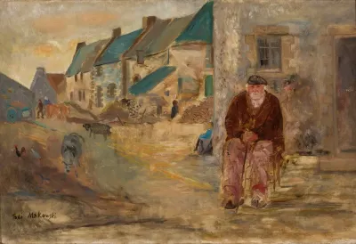Breton Landscape With An Old Fisherman