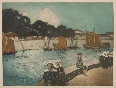 Bretonnes Sur Le Quai Concarneau