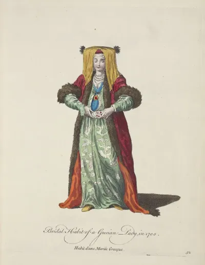 Bridal Habit Of A Grecian Lady In 1700 Habit Dune Mariee Grecque