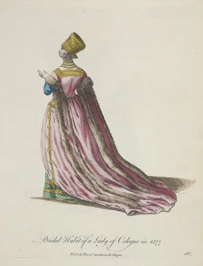 Bridal Habit Of A Lady Of Cologne In 1577 Habit De Noce Dune Dame De Cologne