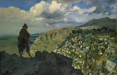 Brigand Standing Guard In The Mountains