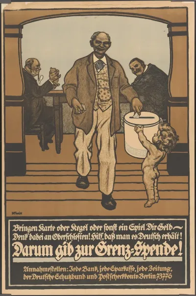 Bringen Karte Oder Kegel Oder Sonst Ein Spiel Dir Geld Denk Dabei An Oberschlesien Hilf Das Man Es Deutsch Erhalt Darum Gib Zur Grenz Spende