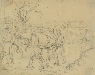 Bringing The Wounded Into Fredericksburg In The Afternoon Of Saturday