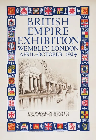 British Empire Exhibition Wembley London April October 1924 The Palace Of Industry From Across The Great Lake