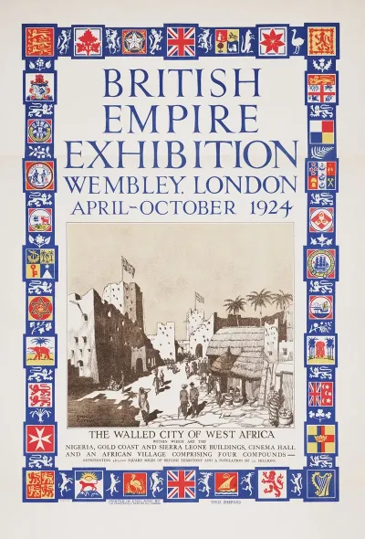 British Empire Exhibition Wembley London April October 1924 Walled City Of West Africa