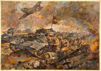 British Soldiers And Tanks Advancing