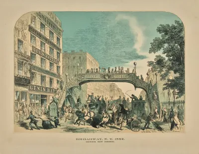 Broadway N Y 1852 Genins New Bridge