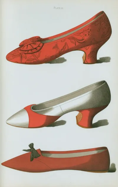 Brocade Shoe Red And White Satin Shoe Shoe Belonging To Rosa Anderson A Fair Maid Of Perth