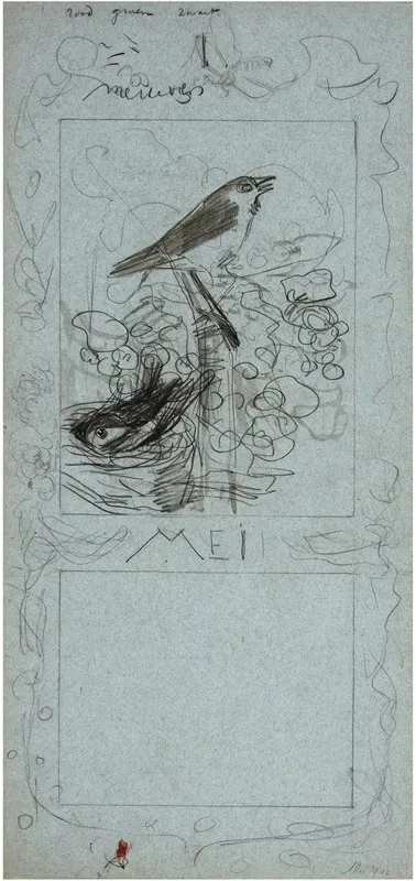 Broedende En Fluitende Zangvogel Mei