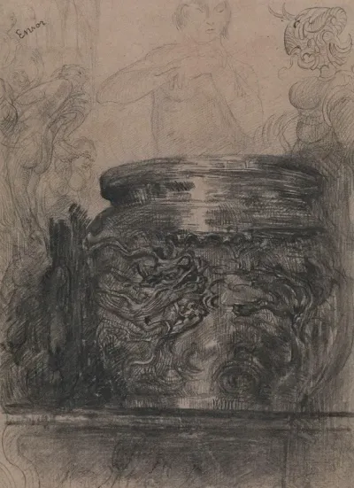 Bronze Pot With Apparitions
