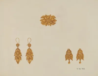 Brooch And Earrings 7