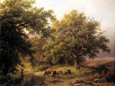 Brook By The Edge Of The Woods