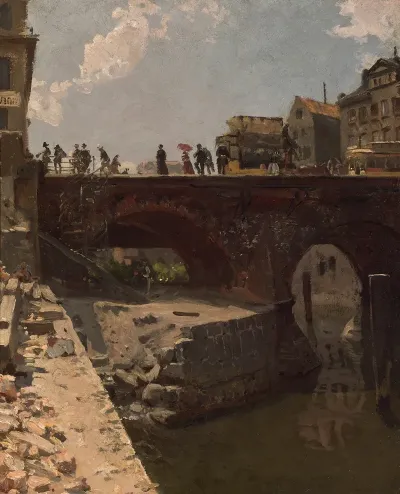 Brucke In Einer Franzosischen Stadt