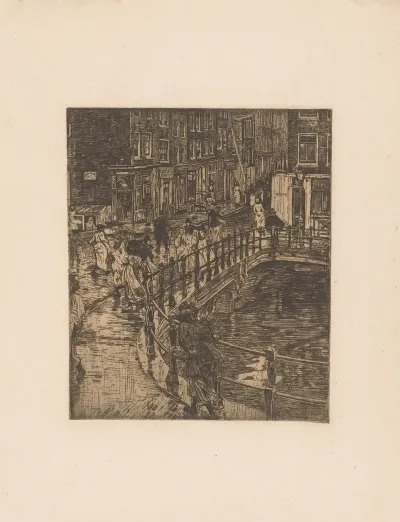 Brug Over De Prinsengracht In Amsterdam