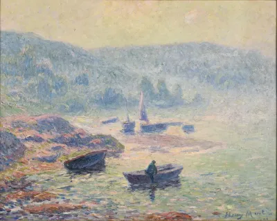 Brume Sur La Riviere A Pont Aven
