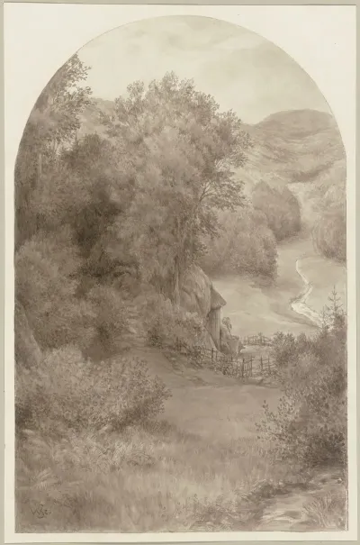 Brun In Front Of His Hermitage