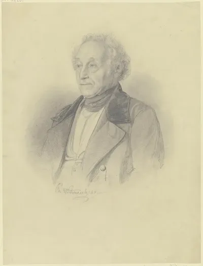 Brustbild Des Abgeordneten Zur Deutschen Nationalversammlung Johann Adam Von Itzstein Nach Dem Original Gezeichnet