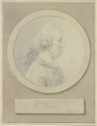 Brustbild Des Johann Adam Hiller Im Profil Nach Rechts