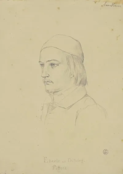 Brustbild Des Malers Adam Eberle Aus Dusseldorf