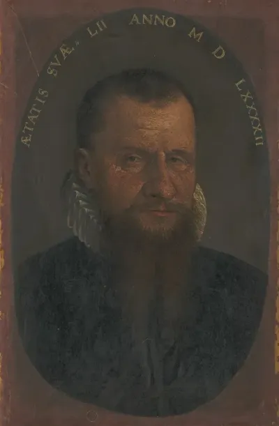 Brustbildnis Eines Bartigen Mannes Im Oval
