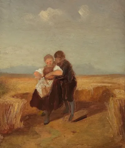 Bub Und Madchen Im Kornfeld