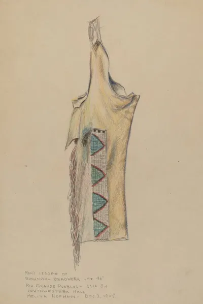 Buckskin Legging With Beadwork