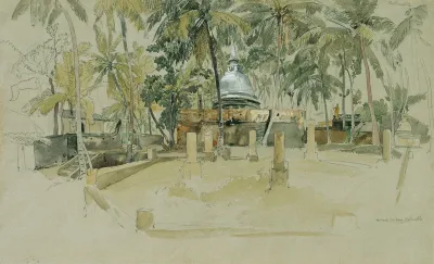 Buddhistischer Tempel Auf Ceylon Sri Lanka