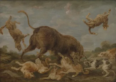 Buffalo Attacked By Dogs
