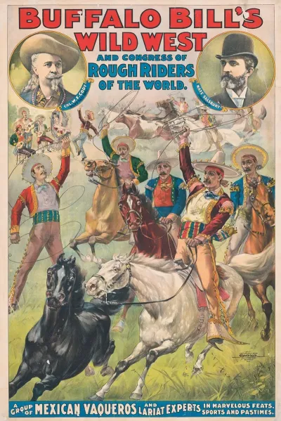 Buffalo Bills Wild West And Congress Of Rough Riders Of The World A Group Of Mexican Vaqueros And Lariat Experts