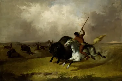Buffalo Hunt On The Southwestern Prairies