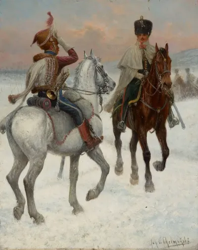 Bugler Of The 13th Hussar Regiment Officer Of The 1st Mounted Rifles Regiment