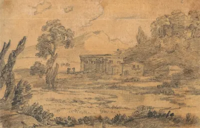 Buildings By A River With Hills In Background