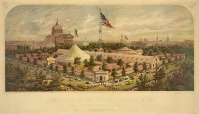 Buildings Of The Great Central Fair In Aid Of The U S Sanitary Commission Logan Square Philadelphia June 1864 2