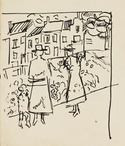 Buitenscene Met Twee Vrouwen En Een Kind