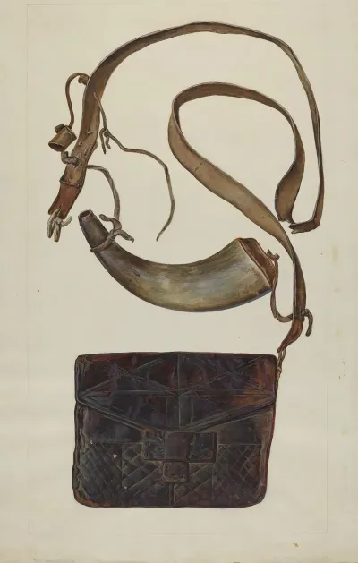 Bullet Pouch And Powder Horn