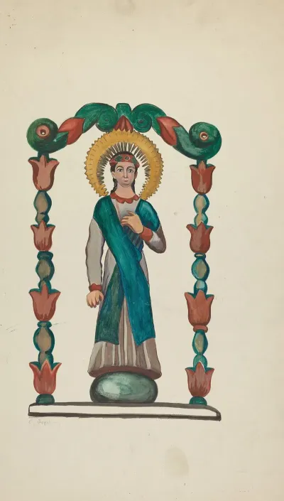 Bulto Figure Of Saint