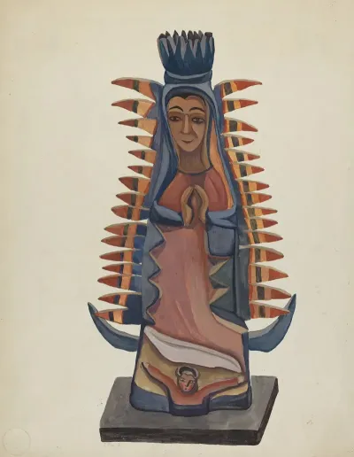Bulto Of The Virgin Of Guadalupe