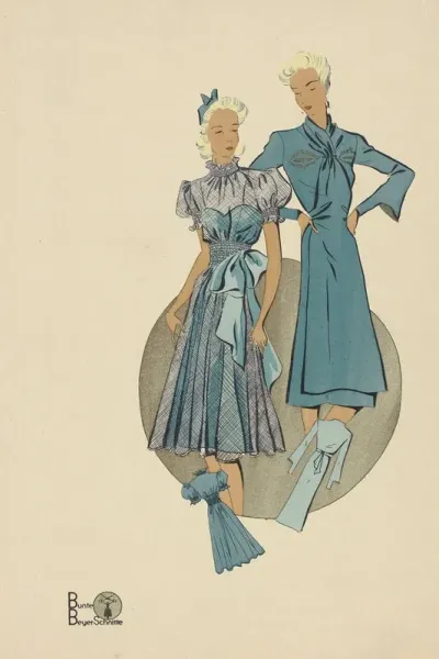 Bunte Beyer Schnitte Die Neue Linie 1939 Jugendliches Nachmittagskleid
